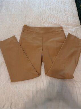 Chico's Slim Pull-On Trousers in Camel Brown
